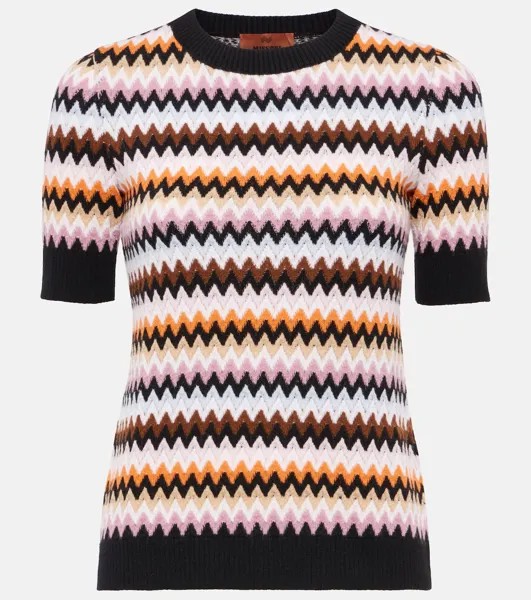 Топ из шерсти с зигзагом Missoni, мультиколор