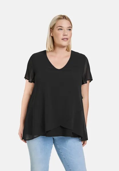 Блузка SHORT SLEEVE SHIRT Samoon, цвет black