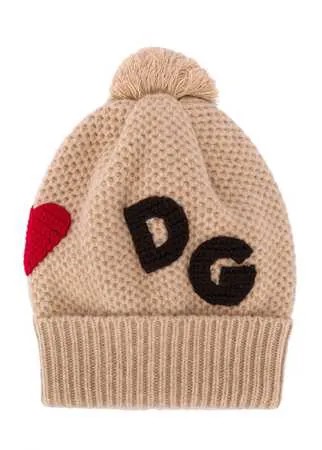 Dolce & Gabbana Kids шапка бини с нашивкой-логотипом