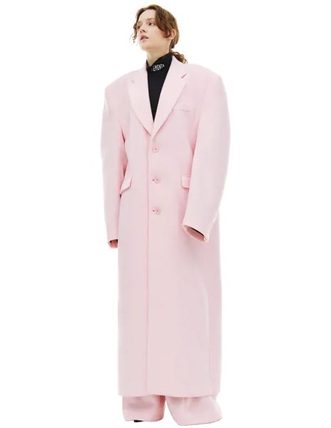 Розовое оверсайз пальто