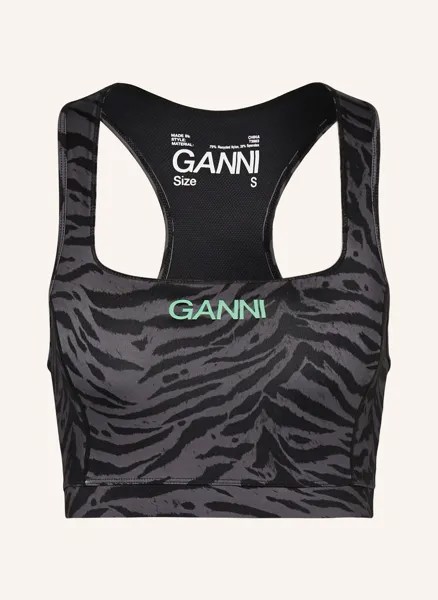 Укороченный топ Ganni, черный