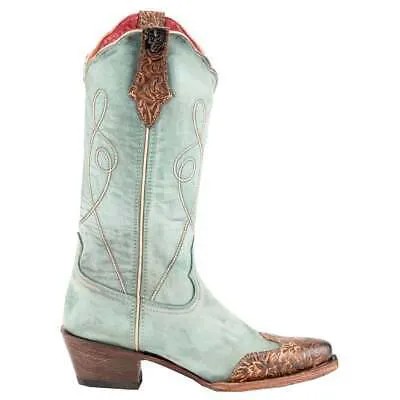Женские синие повседневные ботинки Ferrini Madison Snip Toe Cowboy 81861-26