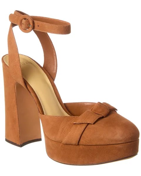 Alexandre Birman Замшевые туфли Clarita Vita 120 на платформе, коричневый