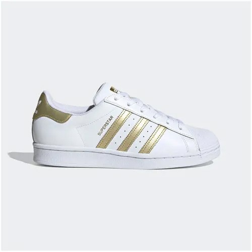 Кеды adidas Superstar, размер 5-, золотой, белый