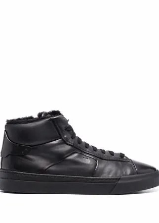 Santoni высокие кеды на шнуровке