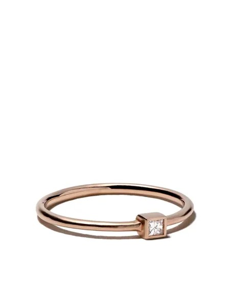 White Bird кольцо Jeanne из розового золота с бриллиантом
