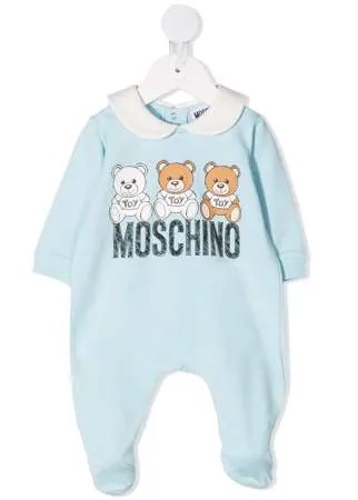 Moschino Kids комбинезон для новорожденного с принтом Toy Bear