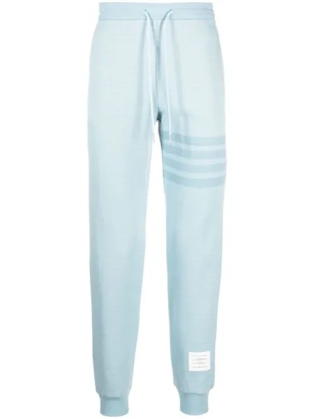 Thom Browne спортивные брюки с полосками 4-Bar, синий