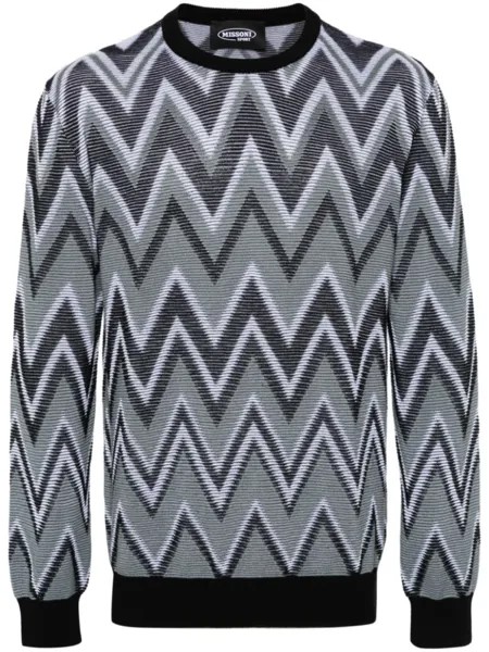 Missoni джемпер с узором зигзаг, черный