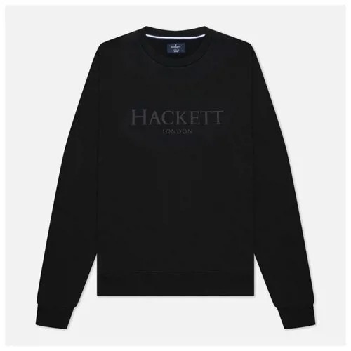 Мужская толстовка Hackett London Logo Crew Neck чёрный , Размер XS