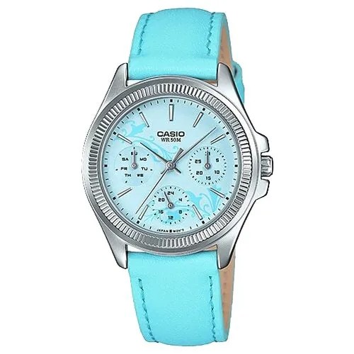 Наручные часы CASIO Collection LTP-2088L-2A, серебряный, голубой