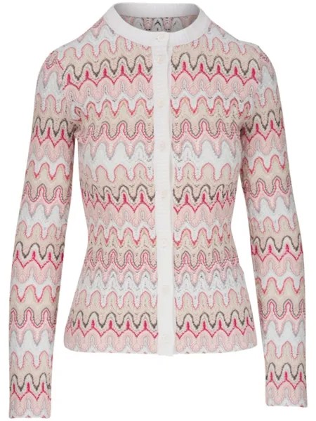 Кардиган вязки интарсия Missoni, белый