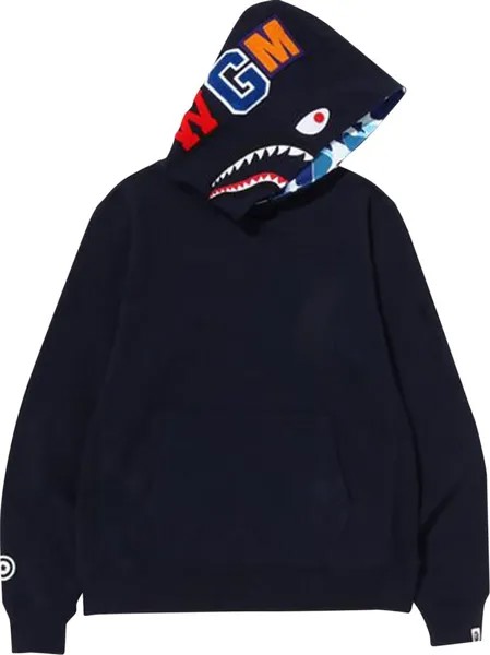 Худи BAPE Shark Pullover Hoodie 'Navy', синий