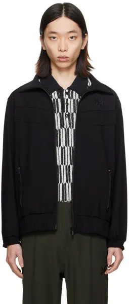 Черная спортивная куртка с бахромой Needles, цвет Black