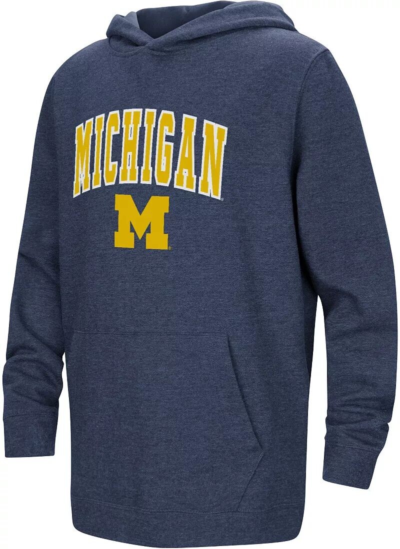 Colosseum Пуловер с капюшоном Youth Michigan Wolverines Navy Campus