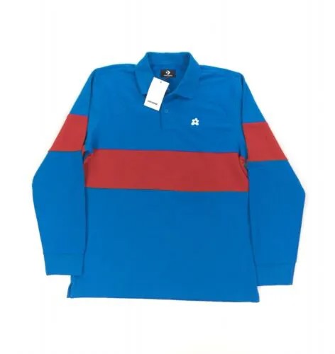 НОВИНКА Converse x Golf Le Fleur Tyler Creator мужская рубашка для регби с длинным рукавом красный синий