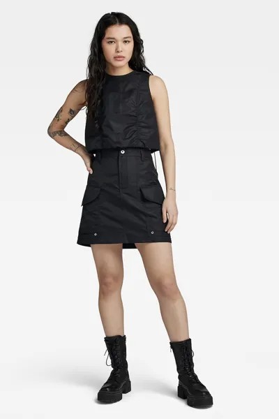 Короткая юбка с карманами-карго G-Star Raw, черный