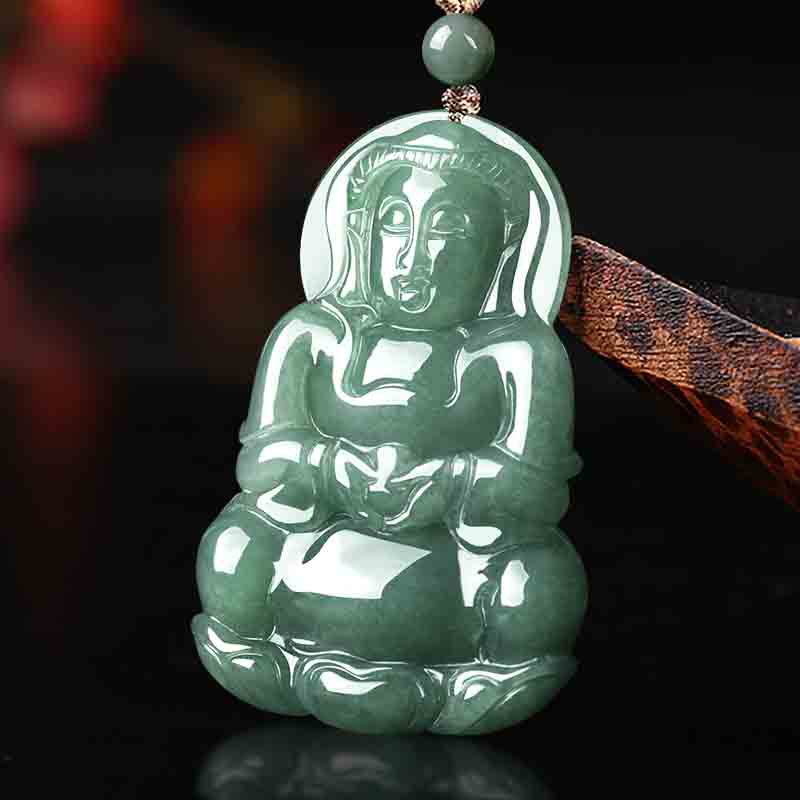 Натуральный нефрит, аксессуары Guanyin, модное ожерелье ручной работы для мужчин и женщин, амулет на удачу, Подарочная цепочка для свитера
