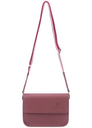 Сумка женская пудрово-розовая La Condesa на цепочке через плечо/ сумка кросс-боди