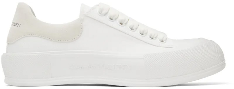 Кеды White & Off-White Deck Plimsoll Alexander McQueen