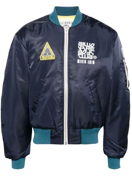 Billionaire Boys Club бомбер на молнии с принтом, синий
