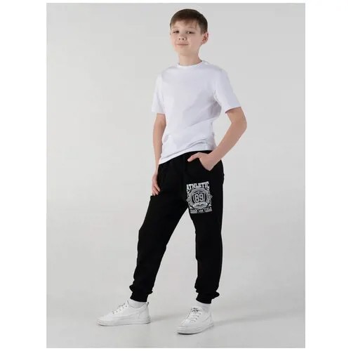 Спортивные брюки для мальчиков RONDA Атлетик, рост 134, черный
