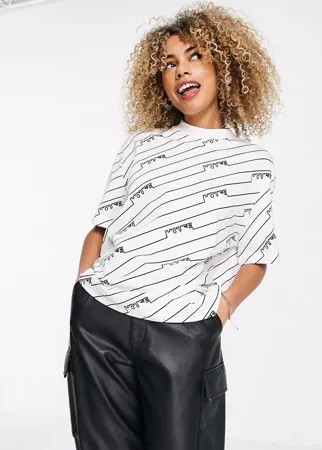 Футболка белого цвета в стиле oversized с логотипом House Of Holland-Белый