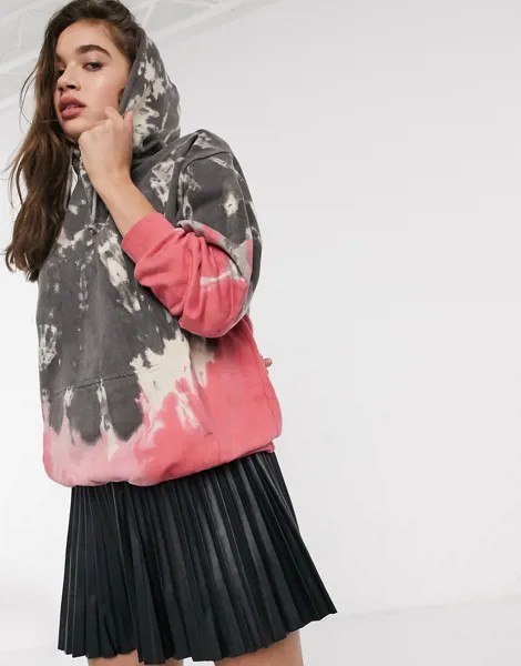 Oversize-худи с принтом тай-дай New Girl Order-Мульти