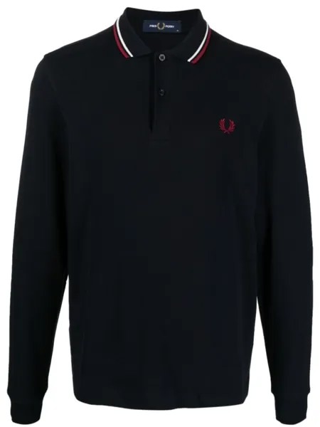 Fred Perry рубашка поло с вышитым логотипом, синий