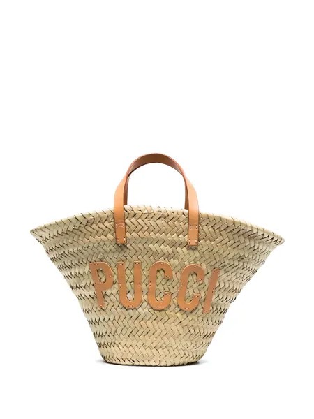 Emilio Pucci mini logo-embellished basket bag