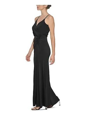 CALVIN KLEIN Womens Black Straps Трикотажное вечернее платье без рукавов из джерси 12