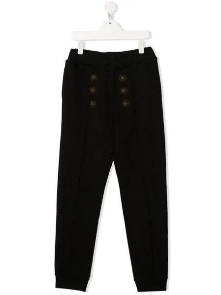 Balmain Kids спортивные брюки с пуговицами