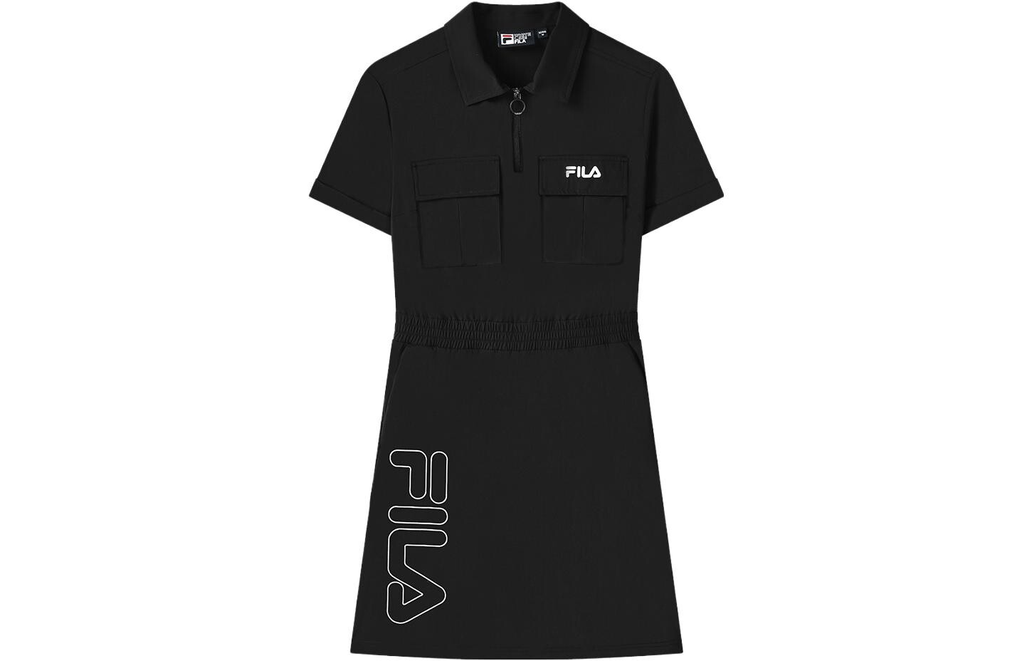 FILA Женские шорты-платье с рукавами, цвет Black