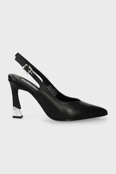 ПРЕМЬЕРА 90 кожаные туфли на высоком каблуке Karl Lagerfeld, черный
