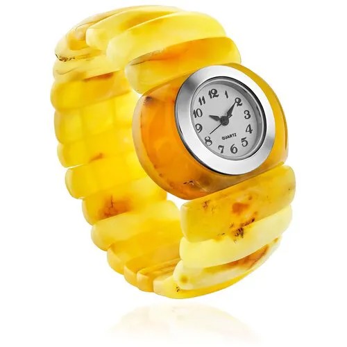 Amberholl Женские наручные часы на браслете из натурального балтийского янтаря медового цвета