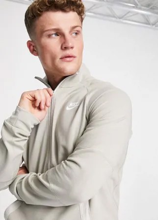 Светло-бежевый свитшот с короткой молнией Nike Modern Essentials-Нейтральный