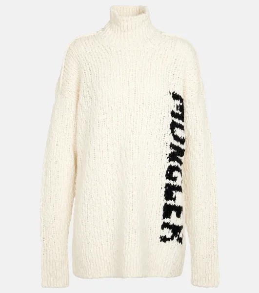 Свитер с высоким воротом MONCLER, белый