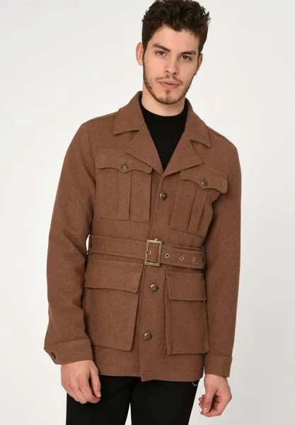 Легкая куртка LAPEL COLLAR DETAILED Antioch, цвет brown
