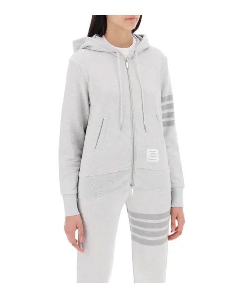 Толстовка на молнии 4 Bar из хлопка Thom Browne, серый