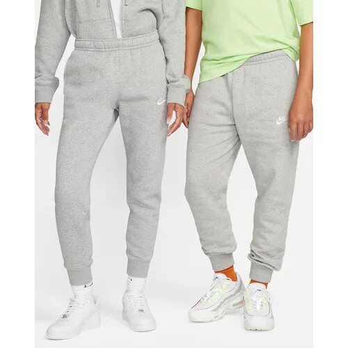 Брюки спортивные NIKE Sportswear Club Fleece, размер 3XL, Dark Grey Heather/Matte Silver/White