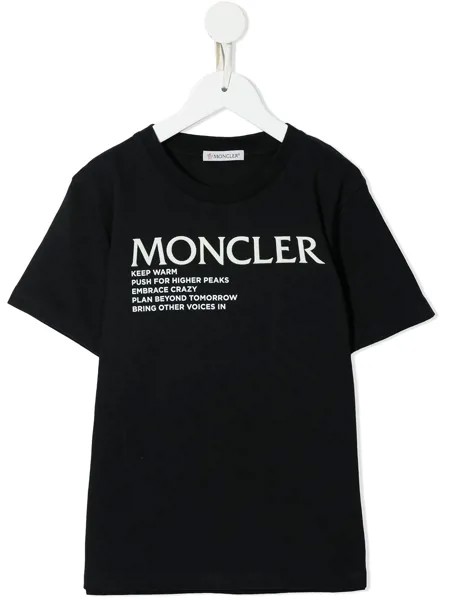 Moncler Enfant футболка с принтом