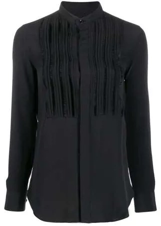 Saint Laurent блузка со складками спереди
