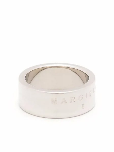 MM6 Maison Margiela широкое кольцо с гравировкой
