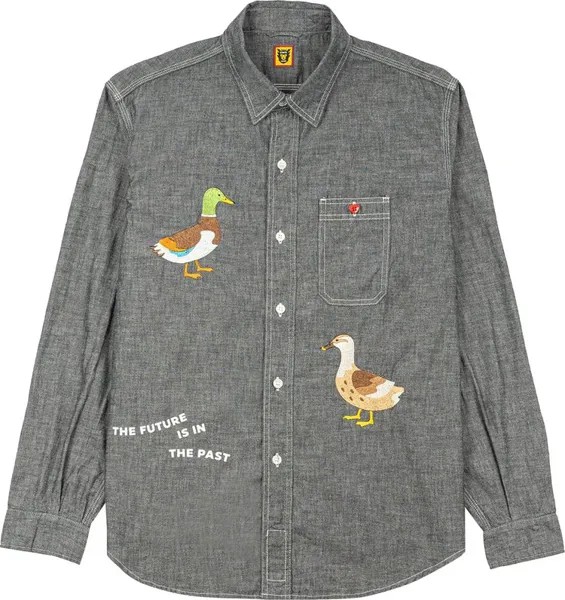 Рубашка Human Made Chambray Long-Sleeve 'Black', черный