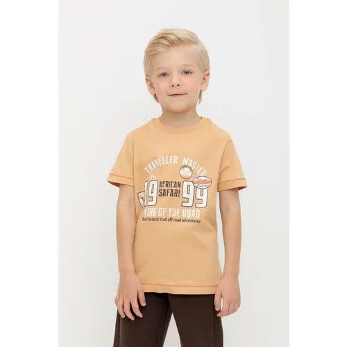 Футболка crockid, размер 64/128, коричневый