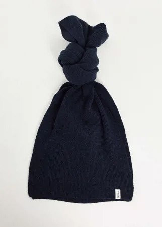 Темно-синий шарф из пряжи с добавлением шерсти Selected Homme