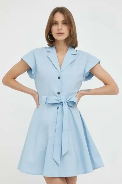 Платье из хлопка Trussardi, синий