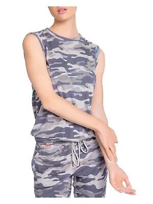 Рубашка для сна с камуфляжным принтом PJ SALVAGE Intimates, серая майка с полосками M