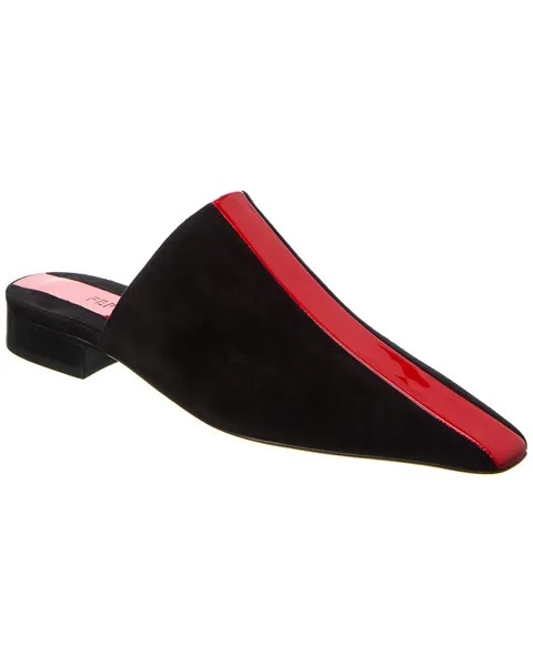 Мюли Ferragamo Selestina из замши и кожи Salvatore Ferragamo, черный