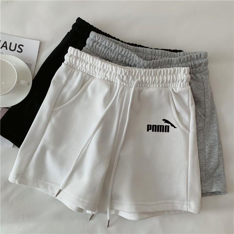 Спортивные шорты женщин Лето Loose High Waist Случайные похудения Внешняя одежда Бег Главная пижама Широконогие горячие брюки